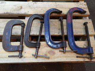 4x Assorted G-Clamps