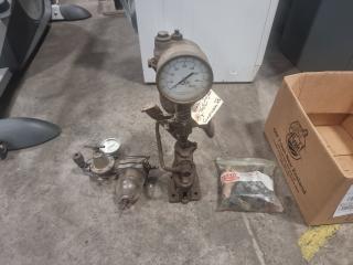 Vintage Set of Diesel Injector Compressoon Testing Equipment