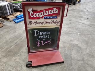 Heavy Steel Mobile Sidewalk Retail Sign Frame