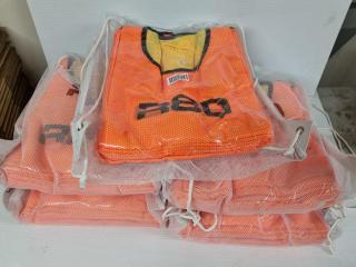 50x R80 Orange/Yellow Reversable Mesh Training Bibs, Size XL