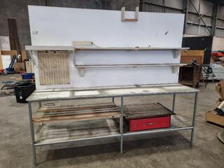 Workshop Workbench w/ Shelving Wall