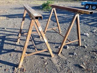 Pair of Heavy Duty Steel Sawhorses