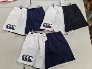 3x Canterbury Harlequin Cotton Shorts, Size 38