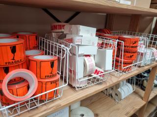 Assorted Lot of FRAGILE & URGENT Packaging Tap Rolls

