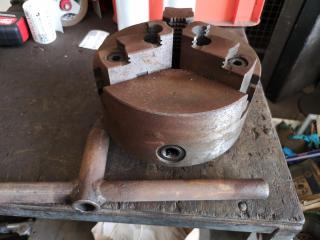 3-Jaw Lathe Chuck, 220mm Dia