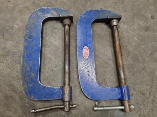 2x Nuweld 250mm G-Clamps