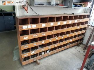 Bolt Storage Rack and Contents