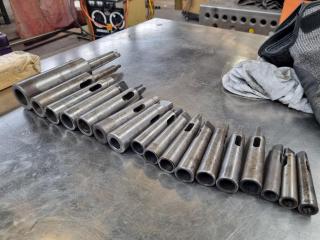17x Assorted Morse Taper Drill Sleeves & Extensions