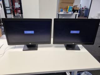 2x HP ProDisplay 23" Full HD LED Monitors P232