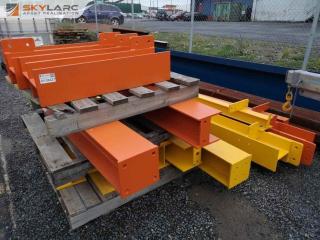 15x Assorted Heavy Steel I-Beams, Orange & Yellow Finished