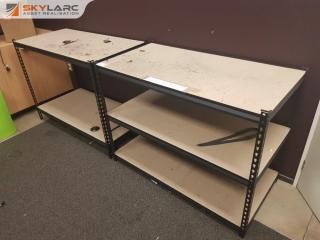 2 x Metal Shelving Units