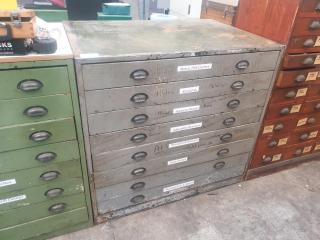 Industrial Steel 8 Drawer Cabinet