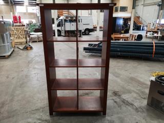 Contemporary Wood Shelf Unit for Home or Cafe