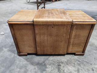 Vintage Wooden Art Deco Styled Trunk