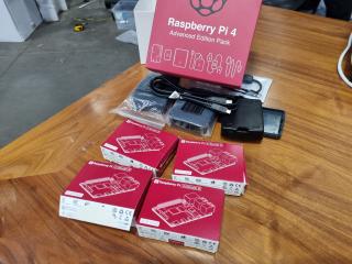Raspberry Pi 4 Model B Computers w/ Accessories