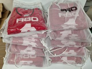 150x R80 Red Numbered Bibs, Size L