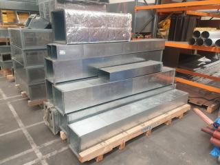 10 x Lengths of Straight Galvanised Ductwork