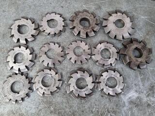 13x Assorted Gear Milling Cutters