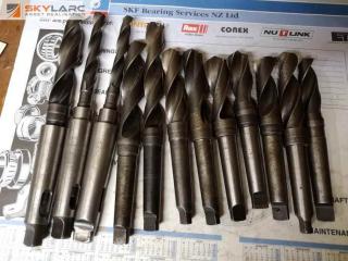 12x Assorted Morse Taper Drills, Metric Sizes