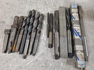 Assorted Morse Taper Shanked Drills & Reamers