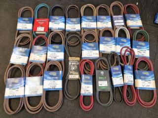 24x Assorted Ride-On Lawnmower Deck & Engine Belts