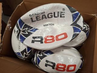 22 R80 Senior League Rugby Balls