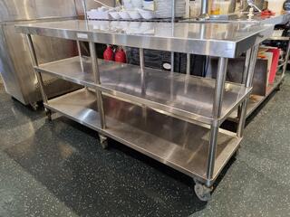 Stainless Steel Mobile Table Bench
