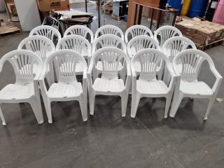 15x Plastic Stackable Outdoor Chairs by Taurus