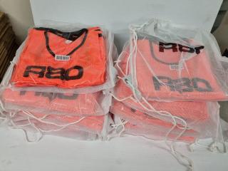100x R80 Orange Mesh Training Bibs, Size S
