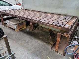 Antique Vintage Heavy Steel Fixture Table