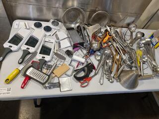 Assorted Commercial Kitchen Utensils & Tools