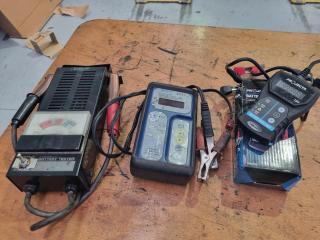 3x Assorted 12V Battery Testers