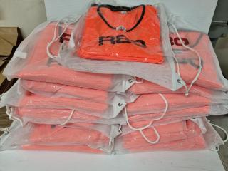 150x R80 Orange Mesh Training Bibs, Size L