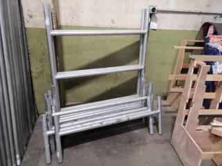 Aluminium Scaffolding Upright Frames, 3x 1.5m and 10x 0.5m Units