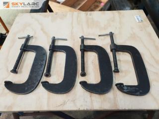 4 x 200mm Plate Steel Clamps
