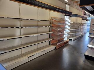 5x Wall Mounted Lighted Retail Shelving Assemblies