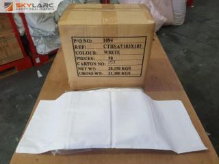Box of 50 183x183 White Table Cloths