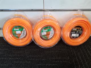 3x Rolls of 3.3mm Diamond Edge Square Trimmer Line