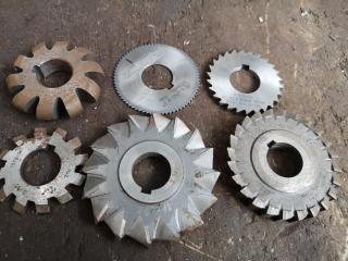 6x Assorted Mill & Gear Cutters