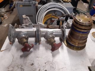 2 x 65mm Staf Balancing Waterpipe Valve Fittings