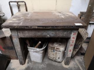Heavy Duty Steel Topped Workshop Table
