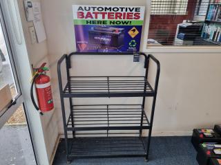 Retail Heavy Duty Display Rack w/ Top Mounted Signage