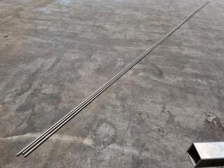304 Grade Stainless Steel Piping, 3x 6-metre x 12.7mm dia lengths