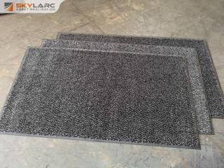 3x Heavy Duty Carpeted Floor Mats, Commercial Grade, 830x1500mm