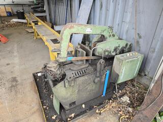 Horizontal Metal  Hacksaw with Roller Feed Table