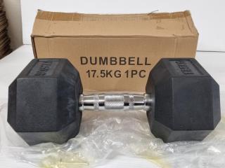 17.5kg Hexagonal Dumbell, New