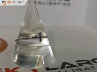 Natural Ceylonese Sapphire Bar Ring | Sterling Silver | ORE Exclusives