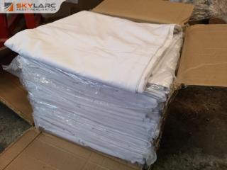 20x King Size Luxury White Bed Sheets, Bulk Lot, New