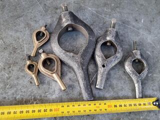 6x Assorted Lathe Dogs