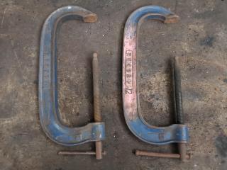 2x Vintage Record 300mm G-Clamps